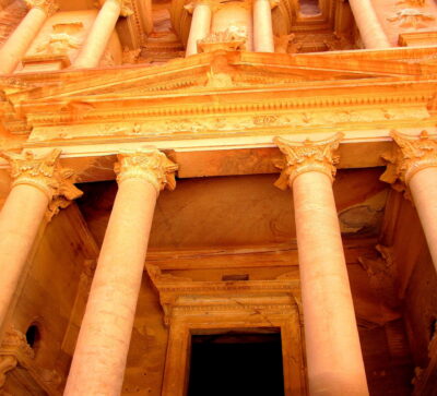 Schatzhaus in Petra im Detail
