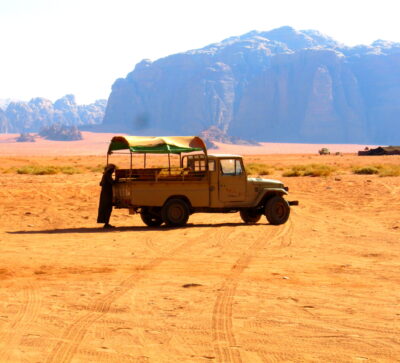 Jeep in Wadi Rum